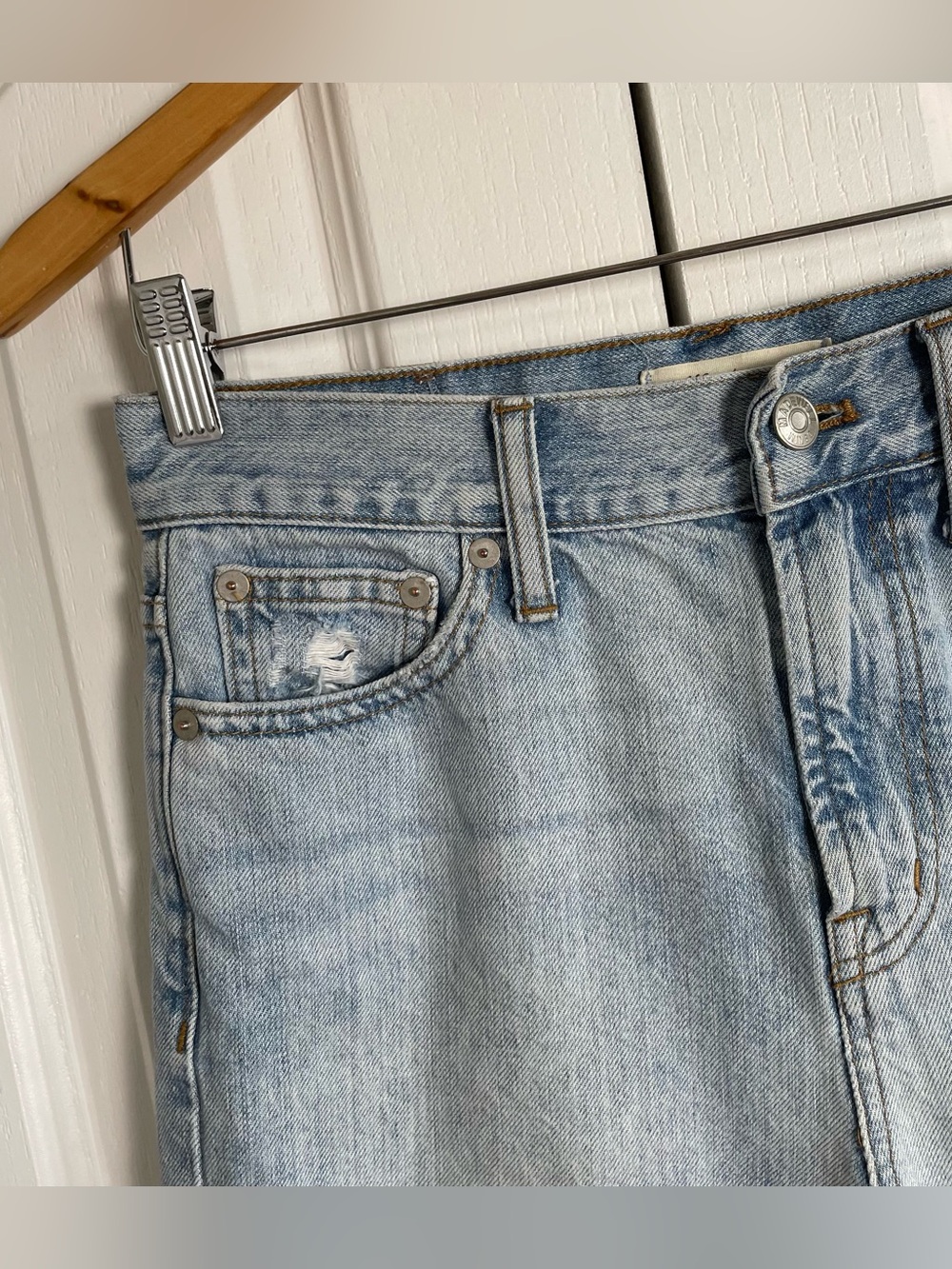 Madewell The Perfect Vintage Jeans Women’s 26 Blue Light Wash Distressed Casual - Picture 4 of 16
